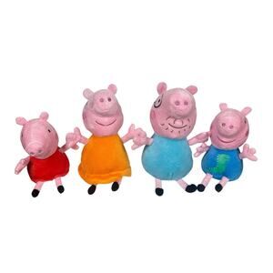 Peppa Pig Family Fun Set Stuffed Doll Set of 4 Mummy Peppa Daddy George
